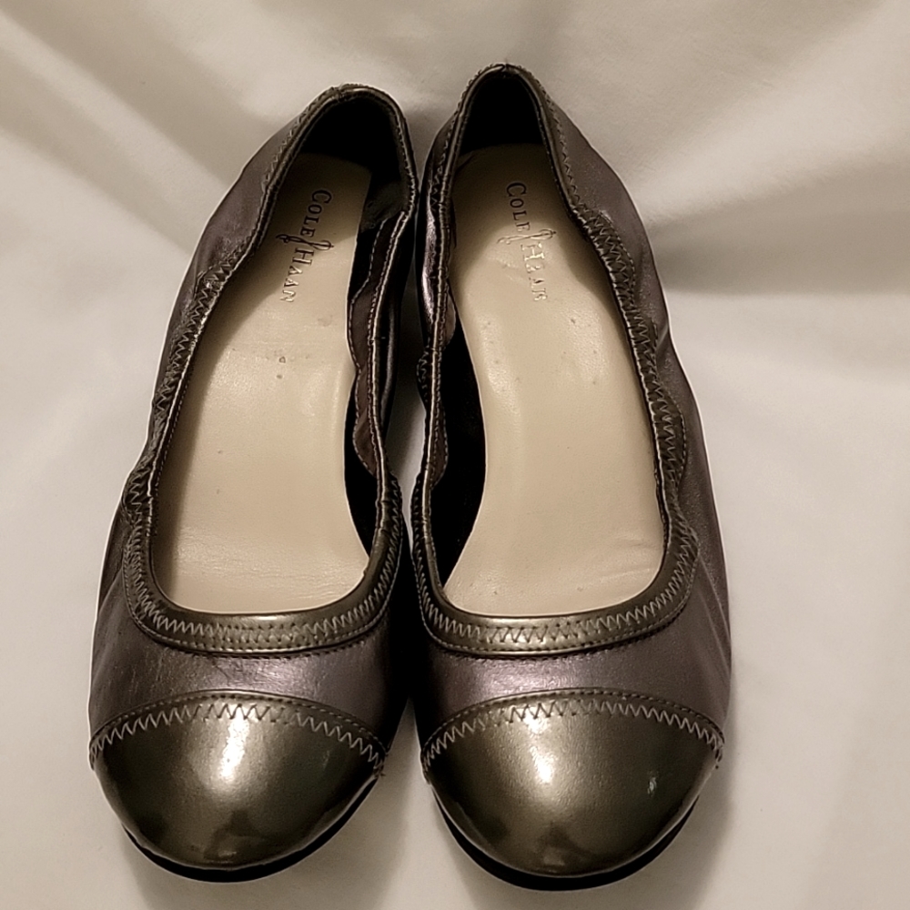 Cole Haan D38135 Women Pewter Wedge Heel Shoe 7.5 B women's